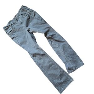 Ninth Signal Hall Mens Grey Paint Splatter Distressed Denim Jeans 34x34